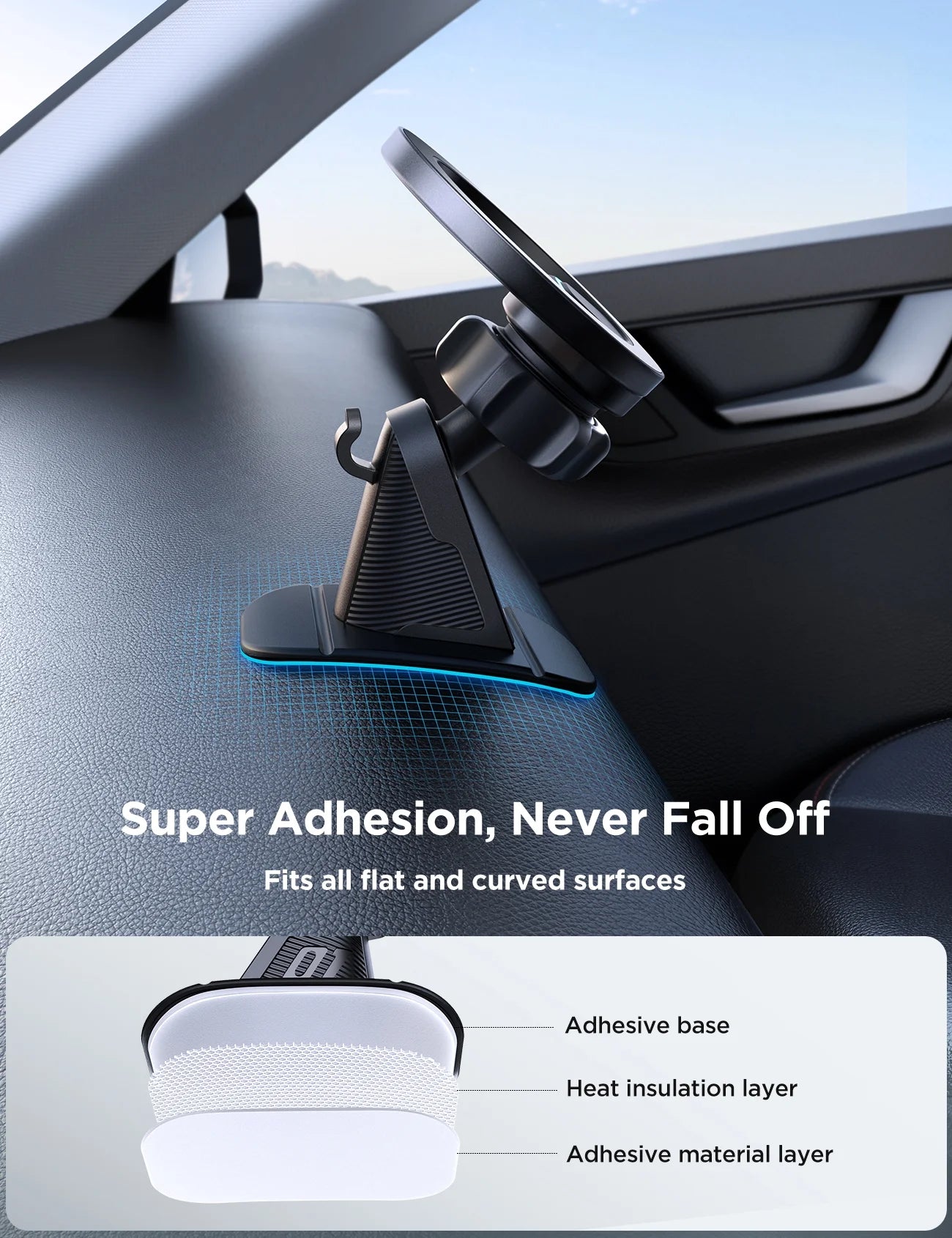 Magnetic Car Phone Mount – Magsafe Compatible for iPhone 16/15/14/13/12 Pro Max