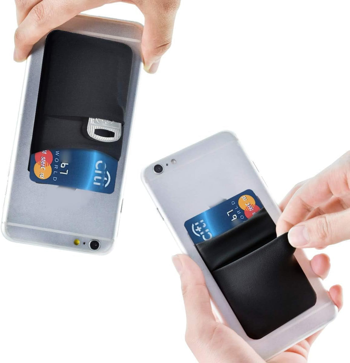 Adhesive Phone Card Holder – Stretchy Wallet Sleeve for iPhone & Samsung