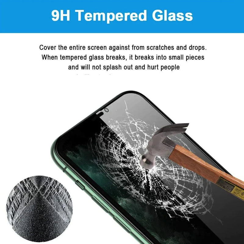 3-Pack Tempered Glass Privacy Screen Protector for iPhone 15/14/13/12/11 Pro Max