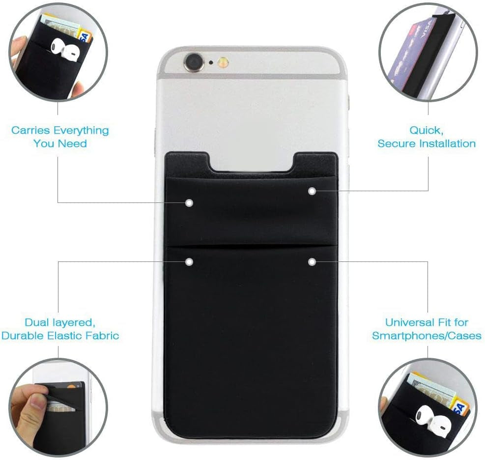 Adhesive Phone Card Holder – Stretchy Wallet Sleeve for iPhone & Samsung